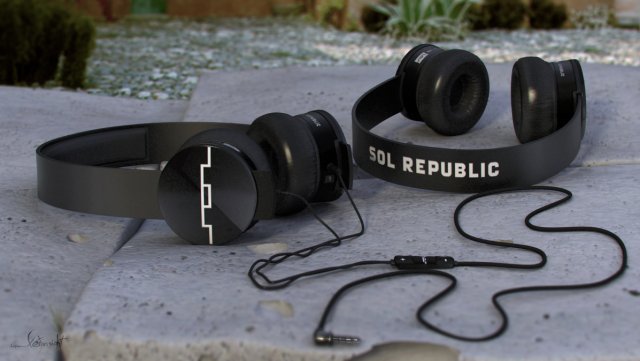 solrepublicheadphone Model 3D .c4d .max .obj .3ds .fbx .stl .blend 