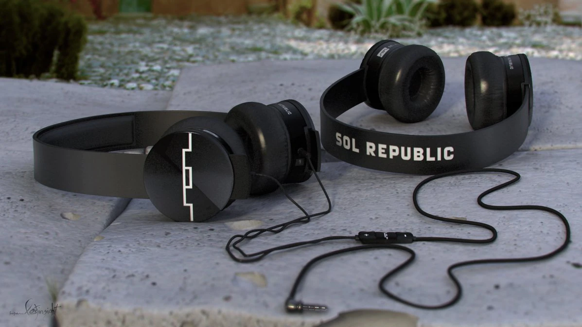 fone de ouvido solrepublic Modelo 3D .c4d .max .obj .3ds .fbx .stl .blend 