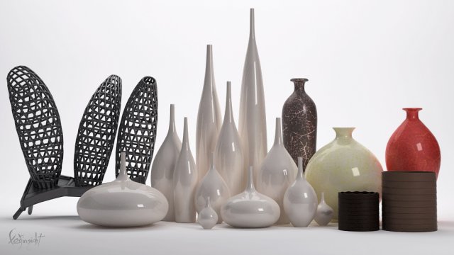 interior object part2 render ready Model 3D .c4d .max .obj .3ds .fbx .stl .blend 