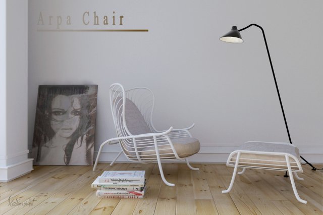 arpa lounge chair Model 3D .c4d .max .obj .3ds .fbx .stl .blend