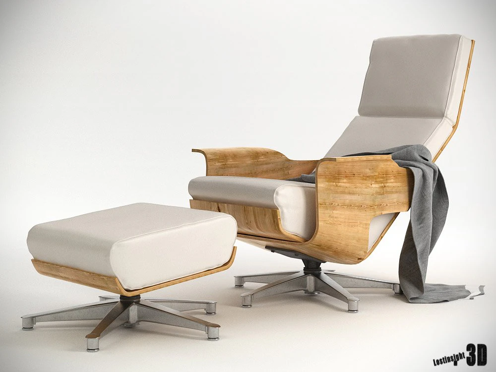 chaise cuatro lounge chair 3D Model .c4d .max .obj .3ds .fbx .stl .blend 