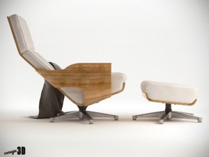 chaise cuatro lounge chair 3D 모델