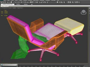 chaise cuatro lounge chair 3D Model