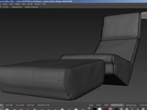 chaise cuatro lounge chair 3D 모델