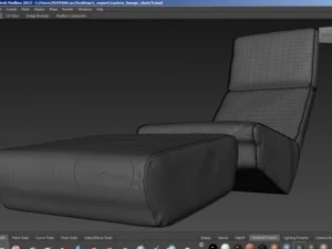 chaise cuatro lounge chair 3D Model
