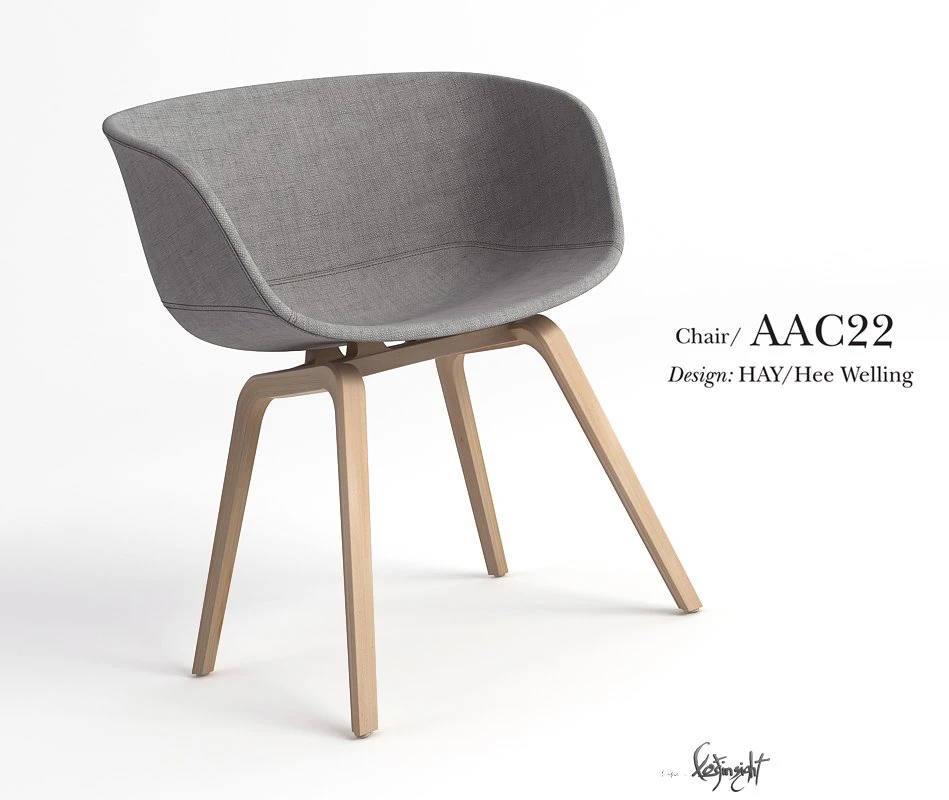 aac22 chair 3D Model .c4d .max .obj .3ds .fbx .stl .blend 