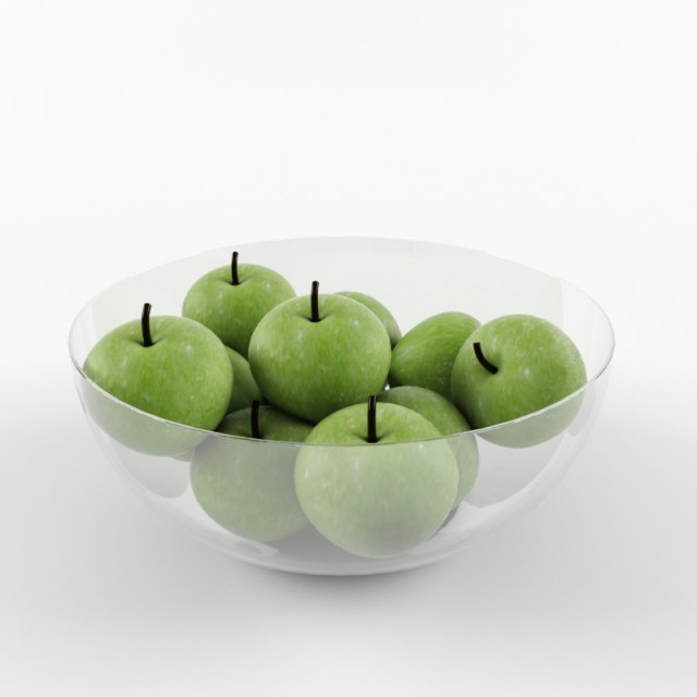 apple 3D Model .c4d .max .obj .3ds .fbx .stl .blend 