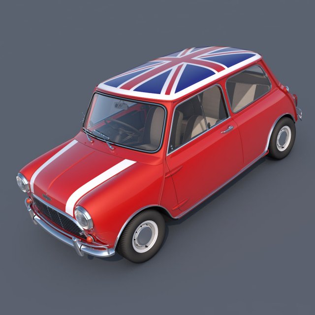 austin mini cooper s british Model 3D .c4d .max .obj .3ds .fbx .stl .blend 