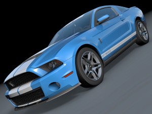 ford mustang shelby gt500 2010 Modelo 3D
