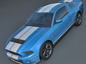 ford mustang shelby gt500 2010 3D Model