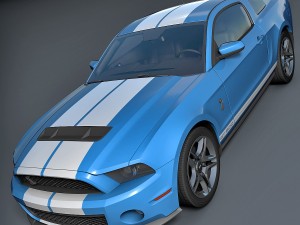 ford mustang shelby gt500 2010 3D Model