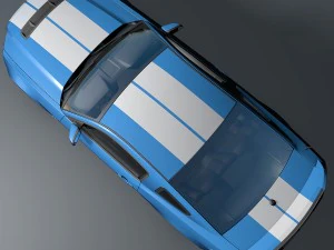 ford mustang shelby gt500 2010 3D Model