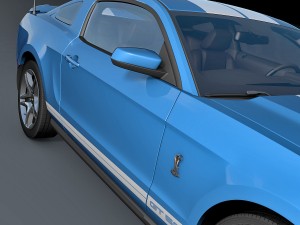 ford mustang shelby gt500 2010 Modelo 3D