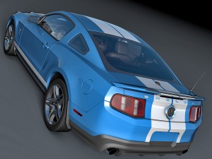 ford mustang shelby gt500 2010 Modelo 3D