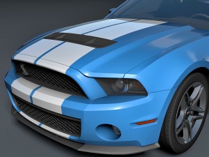 ford mustang shelby gt500 2010 Modelo 3D