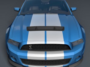 ford mustang shelby gt500 2010 Modelo 3D