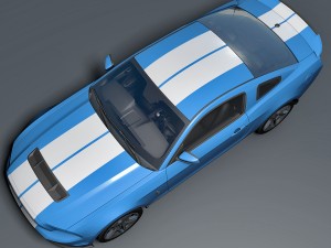 ford mustang shelby gt500 2010 Modelo 3D