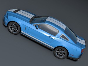 ford mustang shelby gt500 2010 Modelo 3D