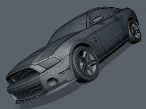 ford mustang shelby gt500 2010 Modelo 3D