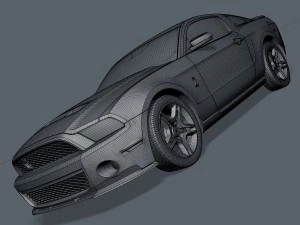 ford mustang shelby gt500 2010 3D Model