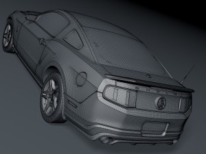 ford mustang shelby gt500 2010 Modelo 3D