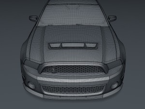 ford mustang shelby gt500 2010 Modelo 3D