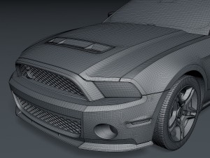 ford mustang shelby gt500 2010 Modelo 3D