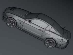 ford mustang shelby gt500 2010 Modelo 3D