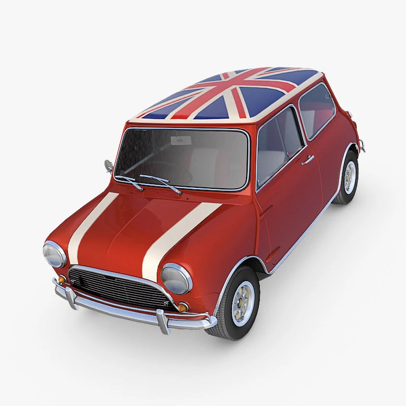 austin mini cooper s british 3D Model .c4d .max .obj .3ds .fbx .stl .blend