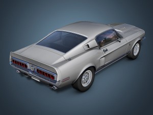 ford shelby gt500kr 1968 3D Model