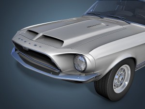 ford shelby gt500kr 1968 3D Model