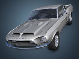 ford shelby gt500kr 1968 3D Model