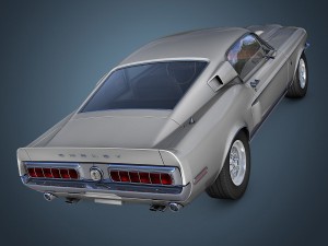 ford shelby gt500kr 1968 3D Model