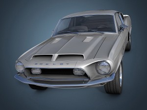 ford shelby gt500kr 1968 3D Model