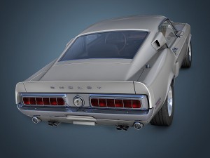 ford shelby gt500kr 1968 3D Model