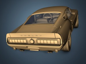 ford shelby gt500kr 1968 3D Model