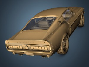ford shelby gt500kr 1968 3D Model