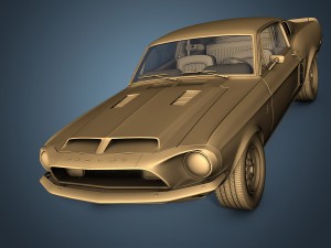 ford shelby gt500kr 1968 3D Model