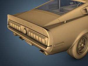 ford shelby gt500kr 1968 3D Model