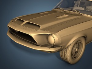 ford shelby gt500kr 1968 3D Model