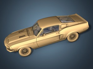 ford shelby gt500kr 1968 3D Model