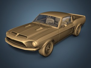 ford shelby gt500kr 1968 3D Model