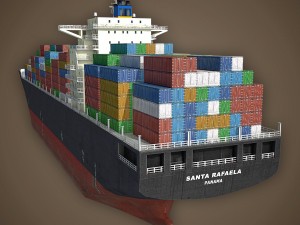 cargo ship 3D 모델