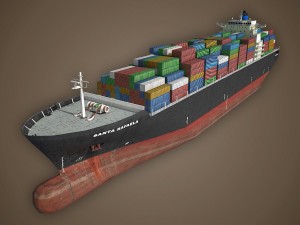 cargo ship 3D 모델