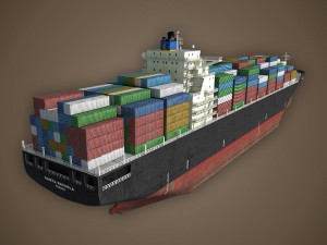 cargo ship 3D 모델
