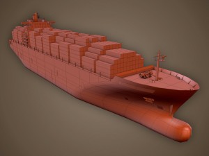 cargo ship 3D 모델