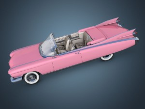 cadillac eldorado 62 series 1959 convertible pink 3D Модель