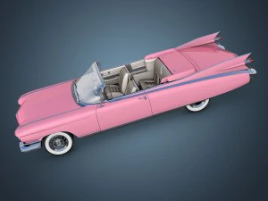 cadillac eldorado 62 series 1959 convertible pink 3D Model
