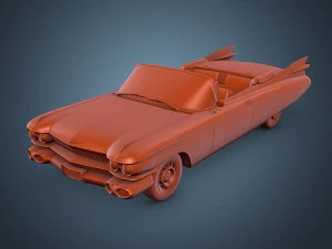 cadillac eldorado 62 series 1959 convertible pink 3D Model