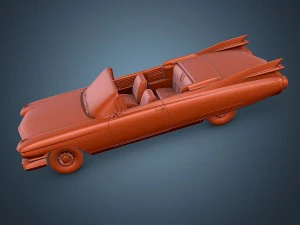 cadillac eldorado 62 series 1959 convertible pink 3D Model
